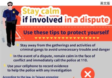 Stay calm if involved in a dispute Use these tips to protect yourself