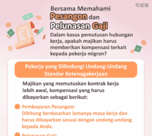 Bersama Memahami Pesangon dan Pelunasan Gaji Dalam kasus pemutusan hubungan kerja, apakah majikan harus memberikan kompensasi terkait kepada pekerja migran?