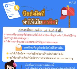 บิลส่งผิดที่ ทำให้เสียเครดิต?
