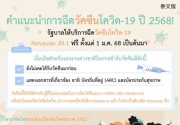 คำแนะนำการฉีดวัคซีนโควิด-19 ปี 2568!