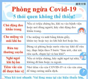 Phòng ngừa Covid-19 5 thói quen không thể thiếu!