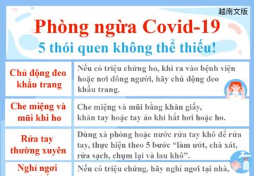 Phòng ngừa Covid-19 5 thói quen không thể thiếu!