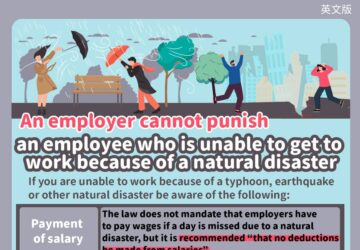 An employer cannot punish an employee who is unable to get to work because of a natural disaster