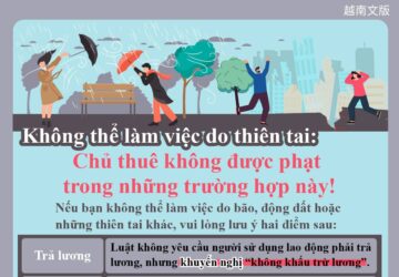 Không thể làm việc do thiên tai: Chủ thuê không được phạt trong những trường hợp này!
