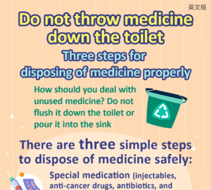 Do not throw medicine down the toilet