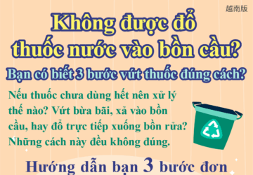Không được đổ thuốc nước vào bồn cầu? Bạn có biết 3 bước vứt thuốc đúng cách?