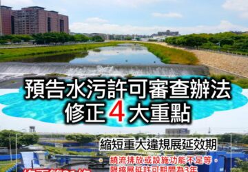 強化管制水污染重大違規業者 將限縮許可效期