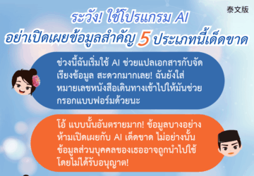 ระวัง! ใช้โปรแกรม AI อย่าเปิดเผยข้อมูลสำคัญ 5 ประเภทนี้เด็ดขาด