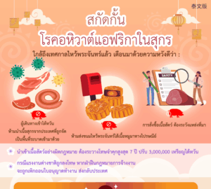 สกัดกั้น โรคอหิวาต์แอฟริกาในสุกร