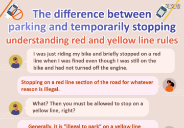 The difference between parking and temporarily stopping understanding red and yellow line rules