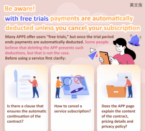 Be aware! with free trials payments are automatically deducted unless you cancel your subscription