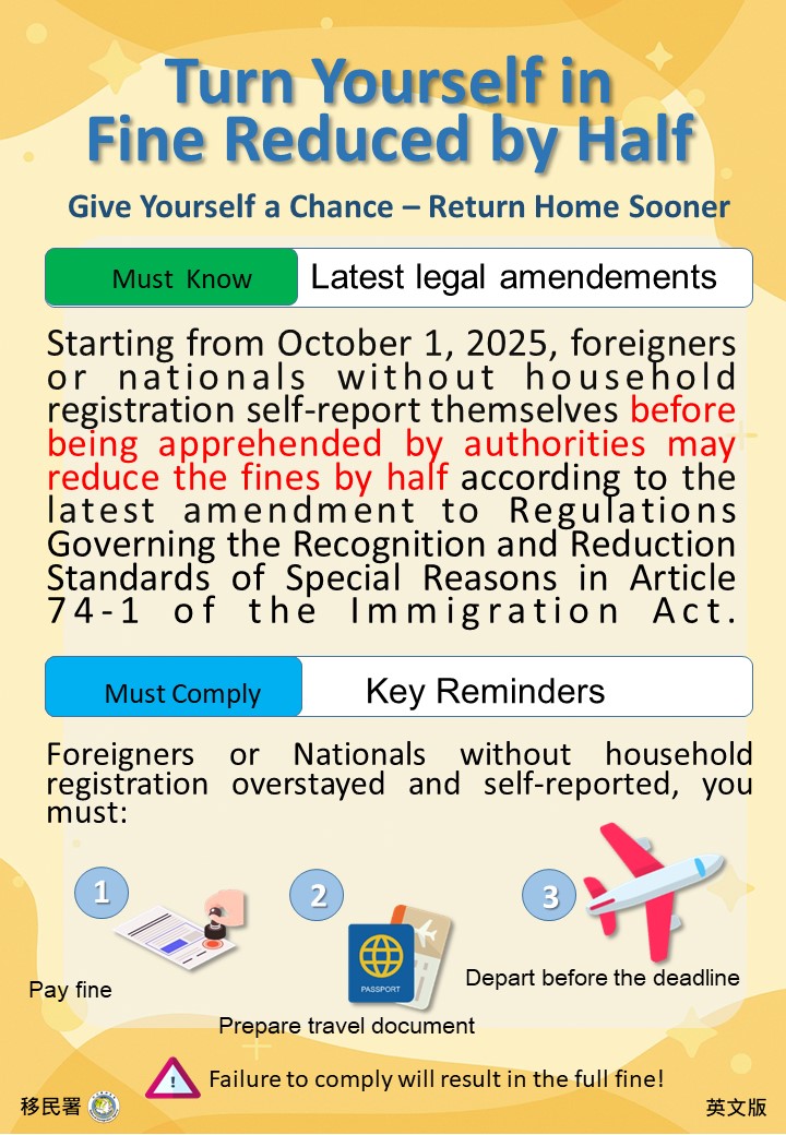 New Management System for Foreign Nationals Launches Oct. 1st: Fines Can Be Halved for Overstayers Who Voluntarily Turn Themselves In