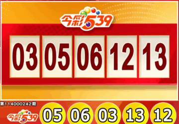 ไต้หวันล็อตเตอรี่: ผลหวย 539 สำหรับวันที่ 06/10