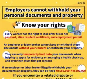 Employers cannot withhold your personal documents and property