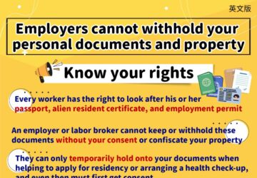 Employers cannot withhold your personal documents and property