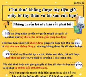 Chủ thuê không được tùy tiện giữ giấy tờ tùy thân và tài sản của bạn!