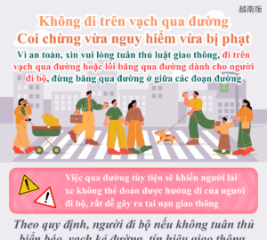 Không đi trên vạch qua đường Coi chừng vừa nguy hiểm vừa bị phạt
