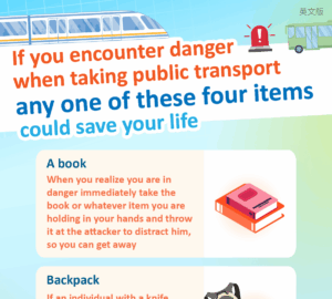 If you encounter danger when taking public transport any one of these four items could save your life
