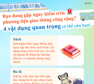 Bạn đang gặp nguy hiểm trên phương tiện giao thông công cộng? 4 vật dụng quan trọng có thể cứu bạn!