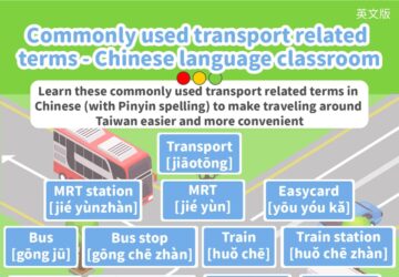 Commonly used transport related terms - Chinese language classroom