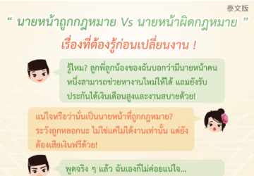“ นายหน้าถูกกฎหมาย Vs นายหน้าผิดกฎหมาย ” เรื่องที่ต้องรู้ก่อนเปลี่ยนงาน !