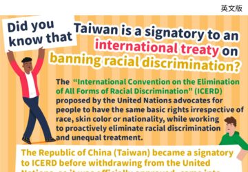 Did you know that Taiwan is a signatory to an international treaty on banning racial discrimination?