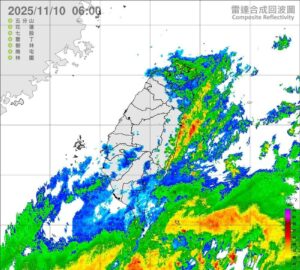 ไต้หวันเตือนภัยฝนตกหนัก! ภาคเหนือ รับมือผลกระทบไต้ฝุ่นฟีนิกซ์-ลมมรสุม. photo/CWA