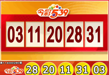 Taiwan Lottery: lottery539 Results for 11/19