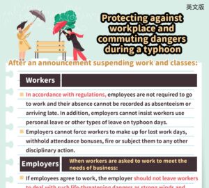 Protecting against workplace and commuting dangers during a typhoon