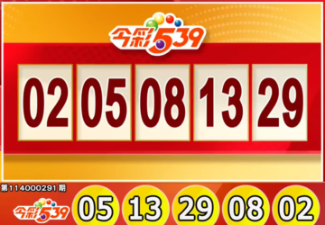 Taiwan Lottery: lottery539 Results for 12/2