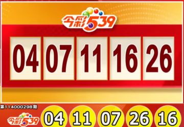 Lotre Taiwan: Hasil Lotre 539 untuk 10/12