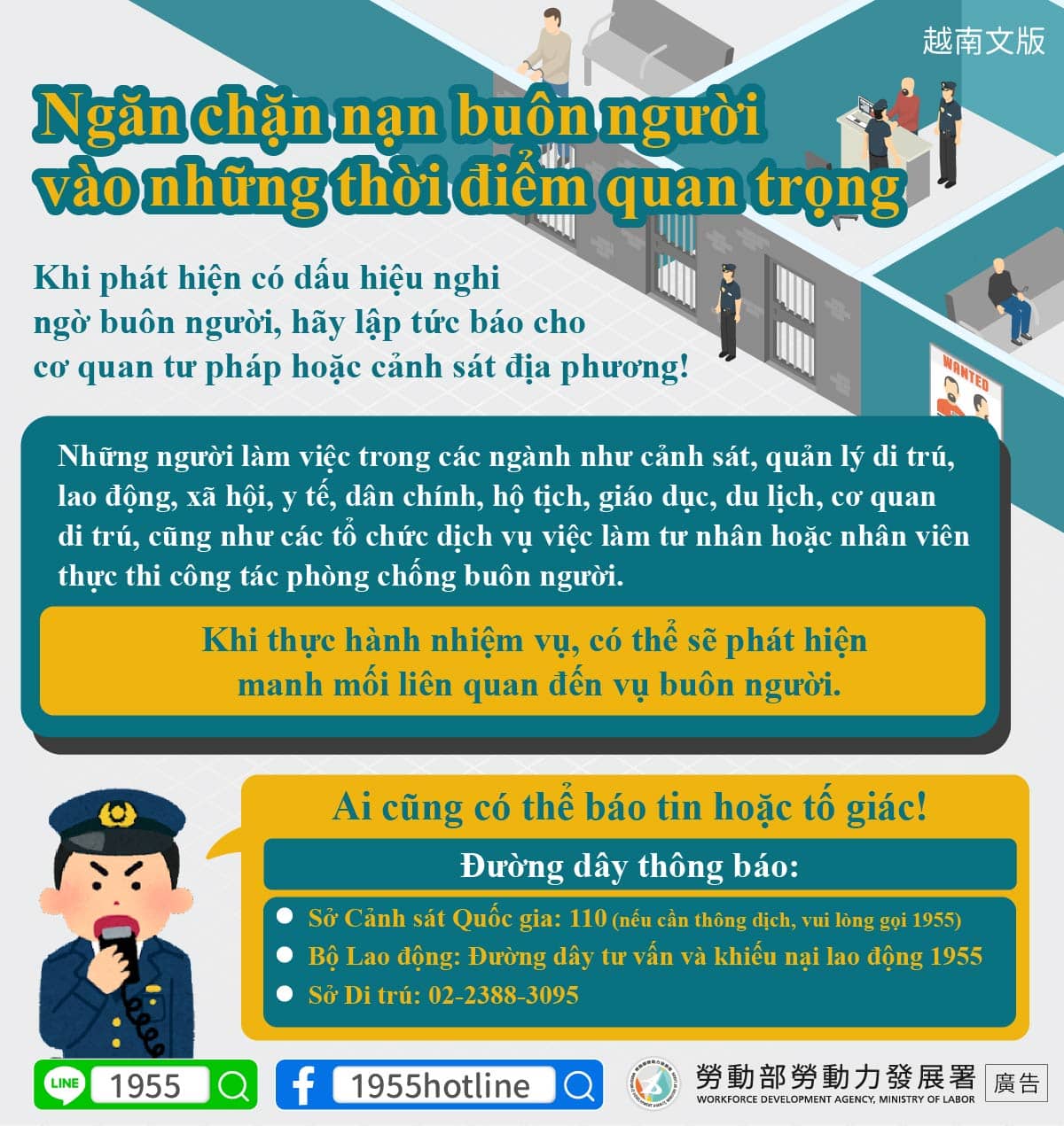 Ngăn chặn nạn buôn người vào những thời điểm quan trọng