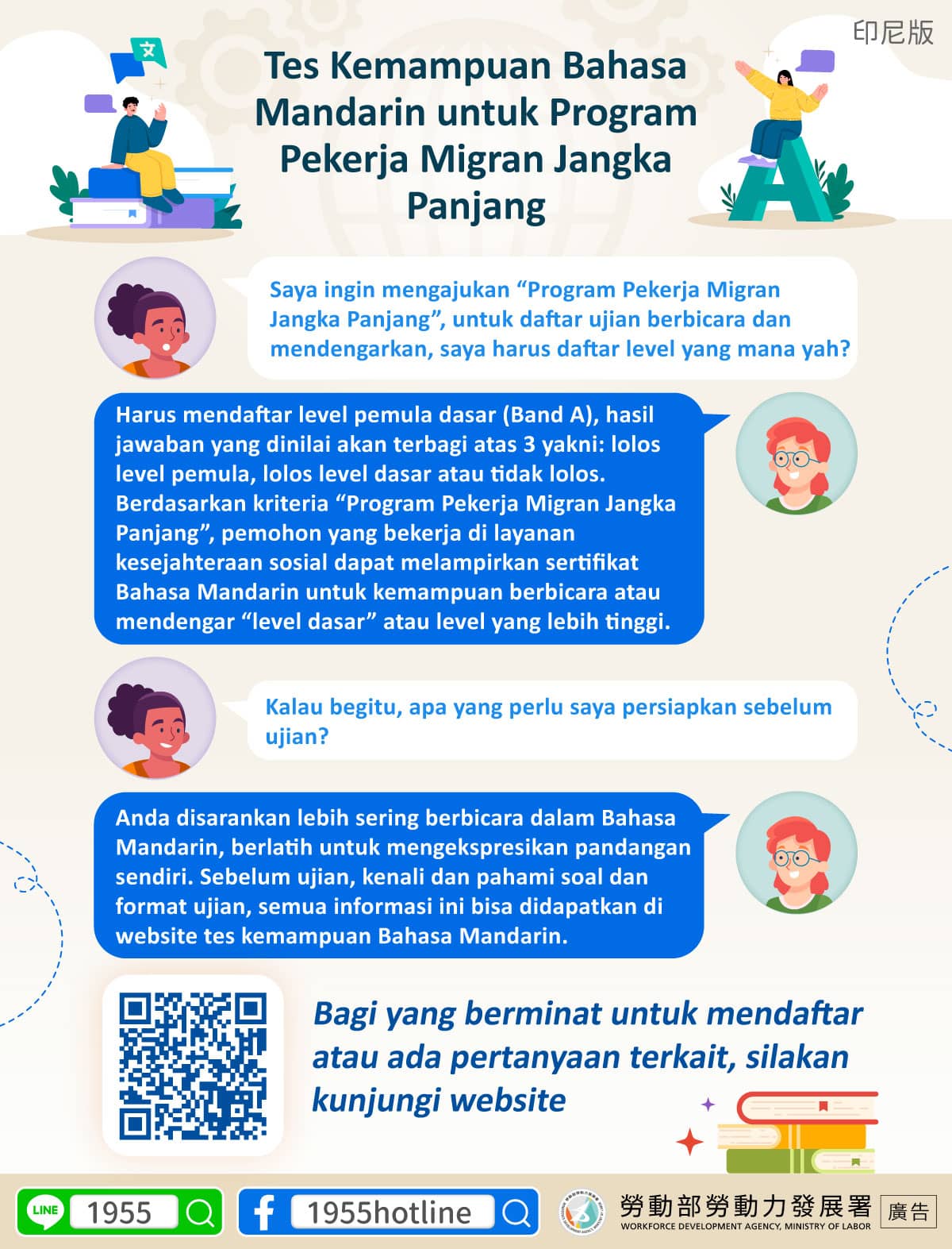 Tes Kemampuan Bahasa Mandarin untuk Program Pekerja Migran Jangka Panjang