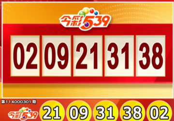 ไต้หวันล็อตเตอรี่: ผลหวย 539 สำหรับวันที่ 13/12