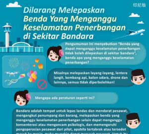 Dilarang Melepaskan Benda Yang Menganggu Keselamatan Penerbangan di Sekitar Bandara