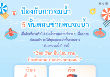 ป้องกันการจมน้ำ 5 ขั้นตอนช่วยคนจมน้ำ