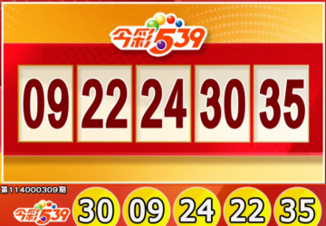 Lotre Taiwan: Hasil Lotre 539 untuk 23/12