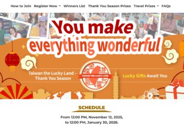 Kampanye "Taiwan the Lucky Land" Berlanjut ke "Thank You Season": Menangkan Tiket Pesawat dan Akomodasi Mewah!