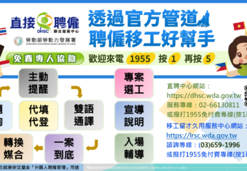 移工留才久用服務中心 提供直聘整合性服務
