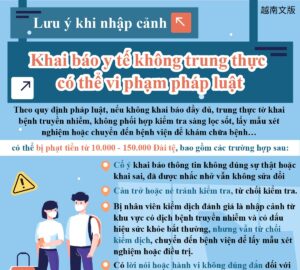 Lưu ý khi nhập cảnh Khai báo y tế không trung thực có thể vi phạm pháp luật
