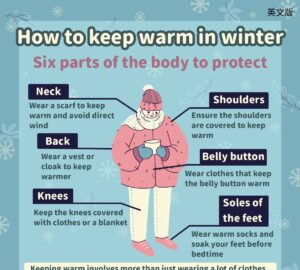 How to keep warm in winter Six parts of the body to protect