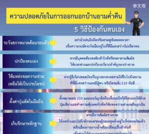 ความปลอดภัยในการออกนอกบ้านยามค่ำคืน 5 วิธีป้องกันตนเอง