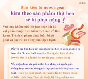 Bưu kiện từ nước ngoài kèm theo sản phẩm thịt heo sẽ bị phạt nặng!