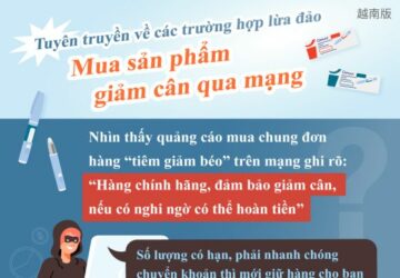 Tuyên truyền về các trường hợp lừa đảo Mua sản phẩm giảm cân qua mạng