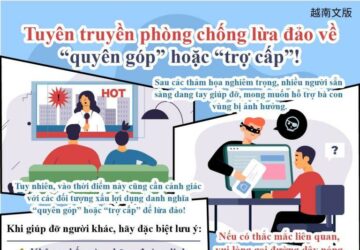 Tuyên truyền phòng chống lừa đảo về“quyên góp” hoặc “trợ cấp”!