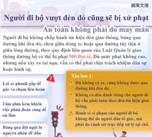 Người đi bộ vượt đèn đỏ cũng sẽ bị xử phạt An toàn không phải do may mắn