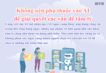 Không nên phụ thuộc vào AI để giải quyết các vấn đề tâm lý