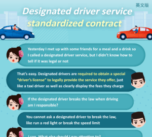 Designated driver service standardized contract