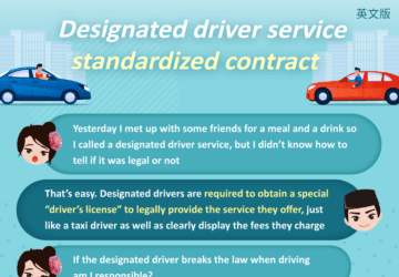 Designated driver service standardized contract