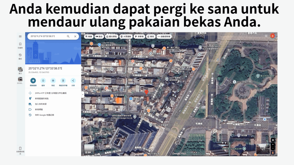 Anda kemudian dapat pergi ke sana untuk mendaur ulang pakaian bekas Anda.